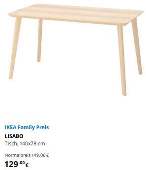 ikea tisch lisabo günstig im angebot