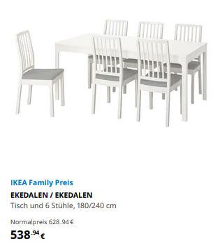 ikea Tischgruppe ekedalen günstig im Angebot