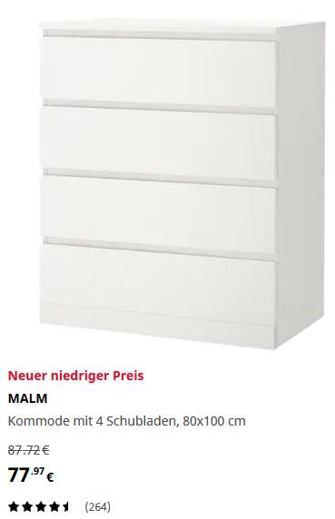 ikea malm kommode günstig im Angebot